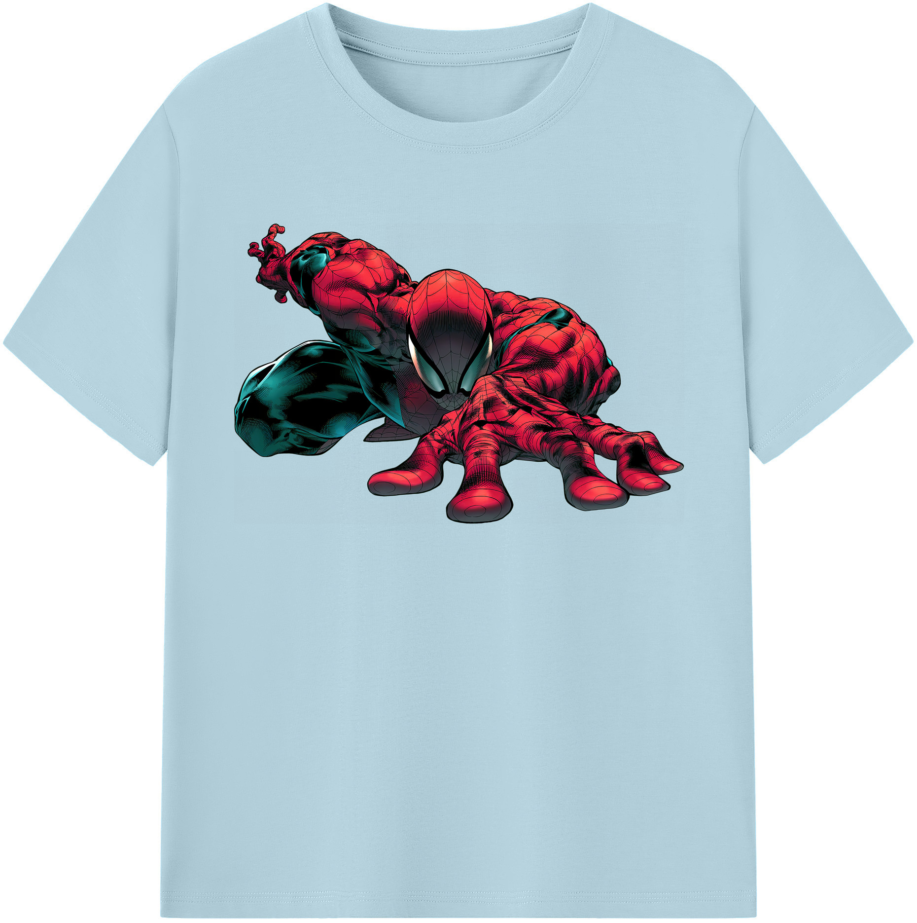 （画像用） Spider Man スパイダーマン 綿100％半袖Tシャツ（フロントプリント）